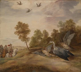 De valkenjacht van landvoogd aartshertog Leopold Wilhelm